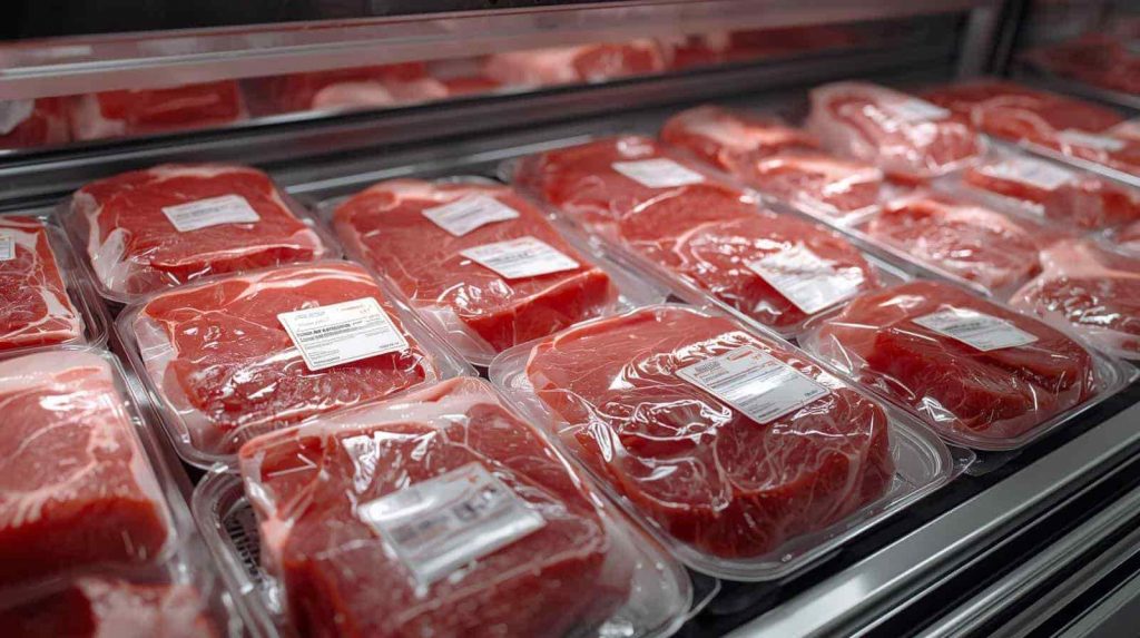 Промаркированное мясо в упаковке