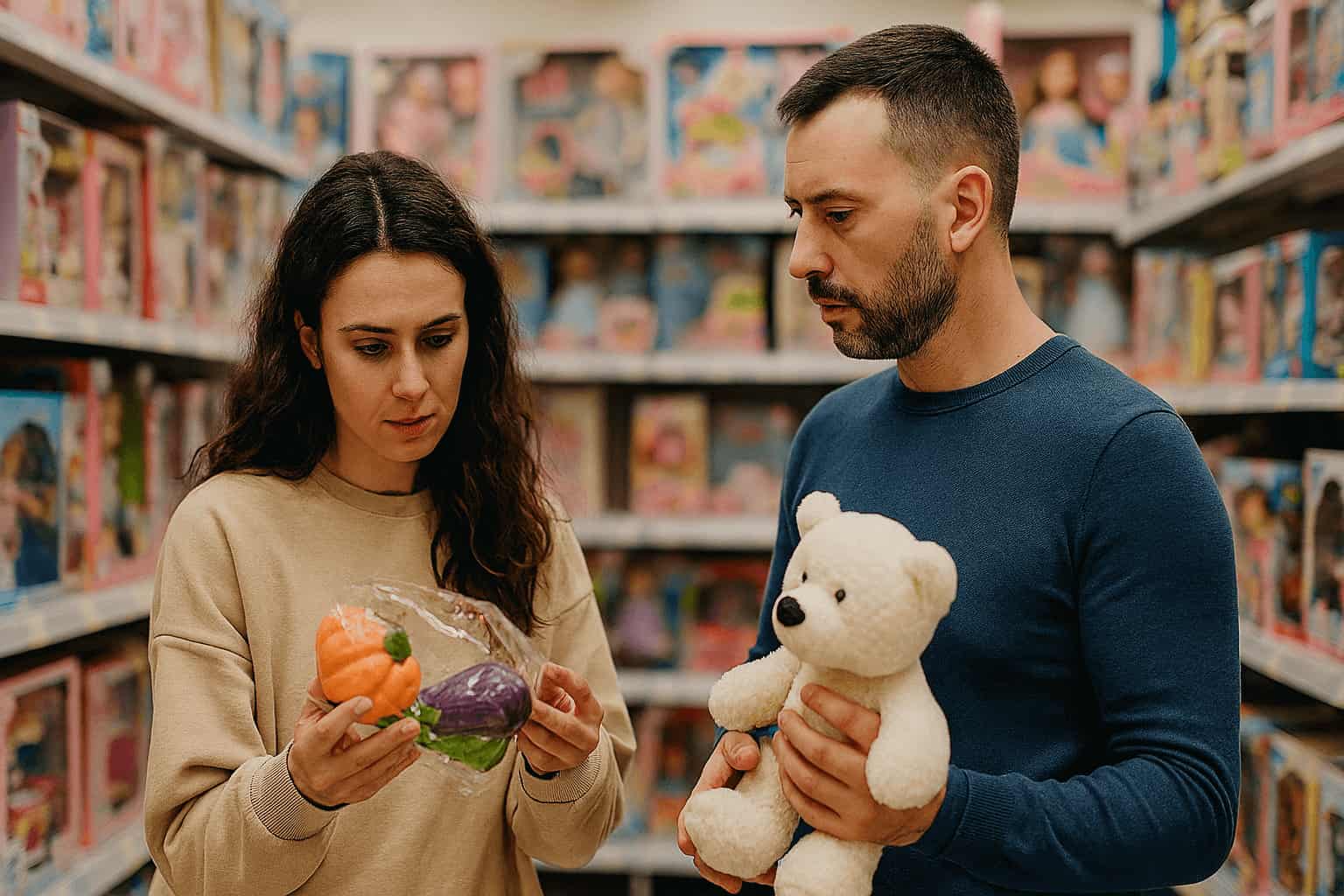 Родители выбирают детские игрушки промаркированные